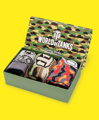 Танковый прорыв - набор цветных носков World Of Tanks от Funnysocks